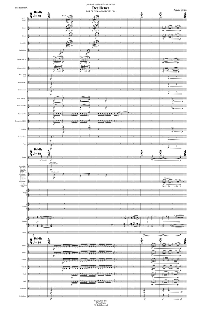 Resilience for organ and orchestra (Score Only)